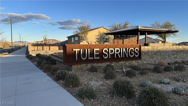 view of community sign
