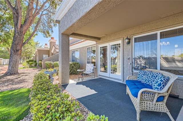 8628 Desert Holly Dr, Las Vegas, NV 89134 - view of patio featuring french doors