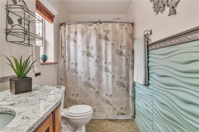 5050 Secret Rock St, Las Vegas, NV 89122 - bathroom featuring vanity and a shower with shower curtain