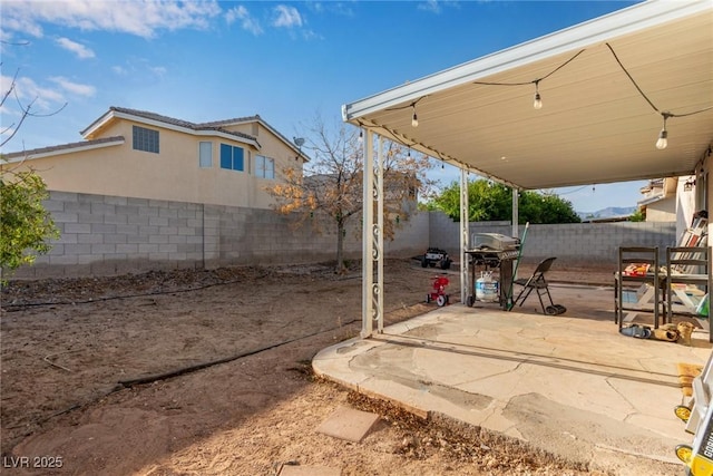 view of patio / terrace featuring a fenced backyard