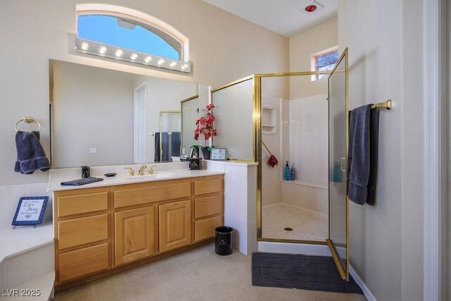 10524 Longwood Dr, Las Vegas, NV 89134 - full bath with vanity and a stall shower