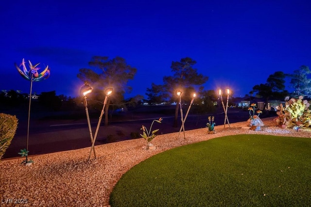 10524 Longwood Dr, Las Vegas, NV 89134 - view of yard at twilight