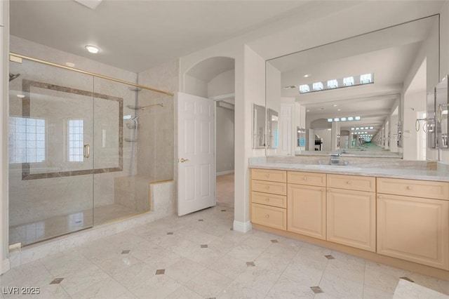 2290 Casa Bella Ct, Las Vegas, NV 89117 - full bath with a shower stall and vanity