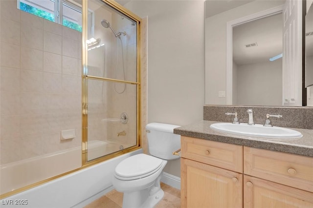 2290 Casa Bella Ct, Las Vegas, NV 89117 - bathroom with vanity and combined bath / shower with glass door