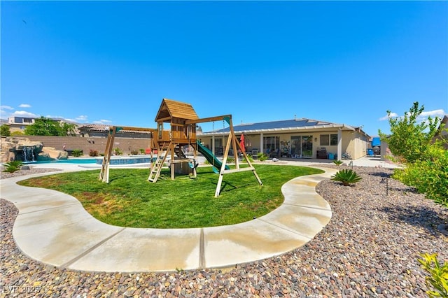 9511 Star Vista Ct, Las Vegas, NV 89149 - view of playground with a patio area