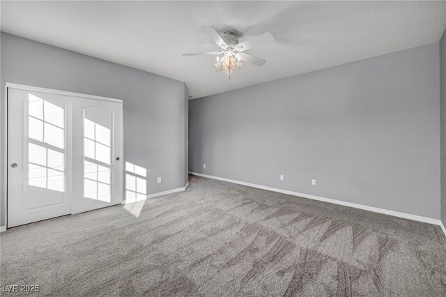 12283 Lost Treasure Ave, Las Vegas, NV 89138 - spare room with carpet flooring, ceiling fan, and baseboards