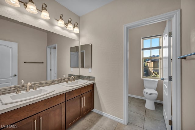 12283 Lost Treasure Ave, Las Vegas, NV 89138 - full bathroom featuring a sink, tile patterned floors, and double vanity