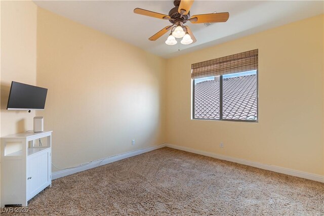 812 Eaglewood Dr, Las Vegas, NV 89144 - carpeted empty room with baseboards and a ceiling fan