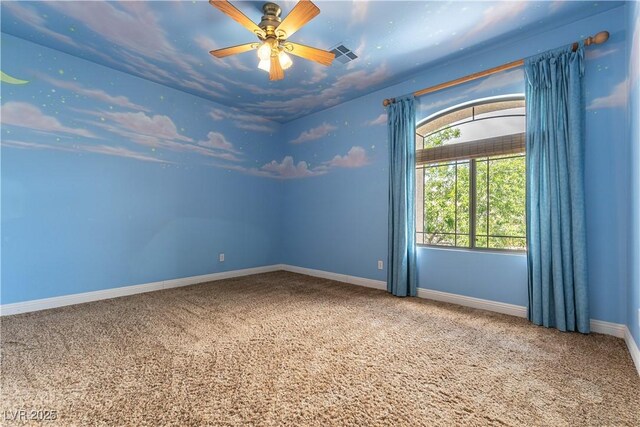 812 Eaglewood Dr, Las Vegas, NV 89144 - carpeted empty room featuring baseboards and ceiling fan