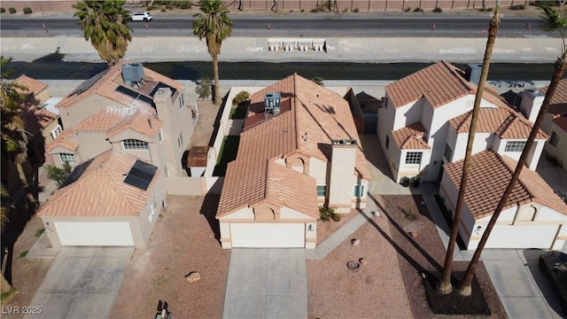 bird's eye view with a residential view