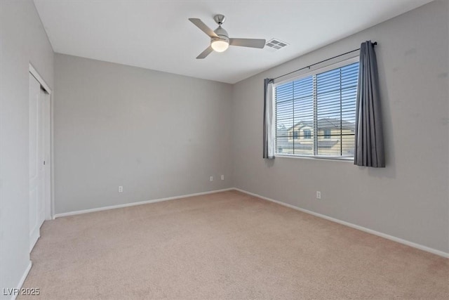 640 Finch Island Ave, Henderson, NV 89015 - unfurnished room featuring baseboards, ceiling fan, carpet flooring, and visible vents