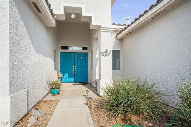 3491 Cottage Thistle Dr, Laughlin, NV 89029 - property entrance featuring stucco siding