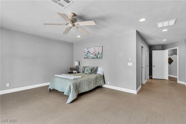 4678 Saddle Pl, Las Vegas, NV 89119 - bedroom featuring baseboards, recessed lighting, and a ceiling fan