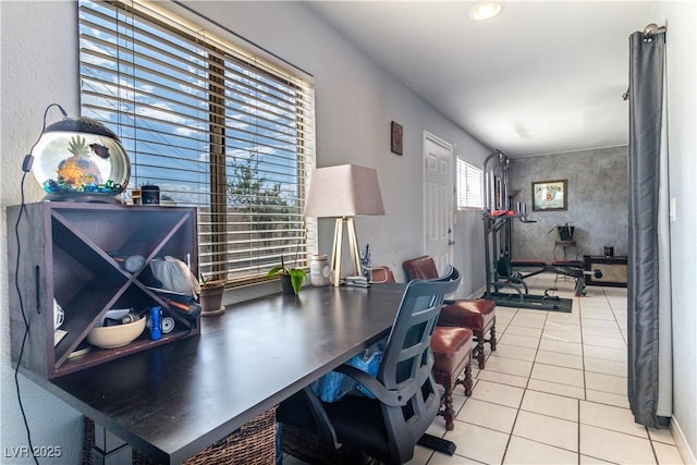 4678 Saddle Pl, Las Vegas, NV 89119 - office area featuring light tile patterned flooring and baseboards