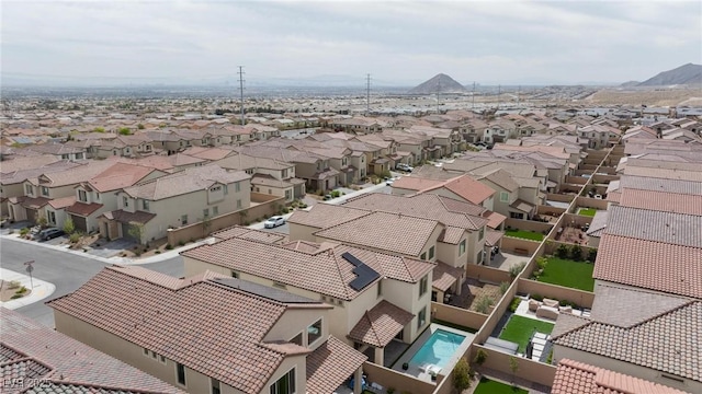 aerial view featuring a residential view