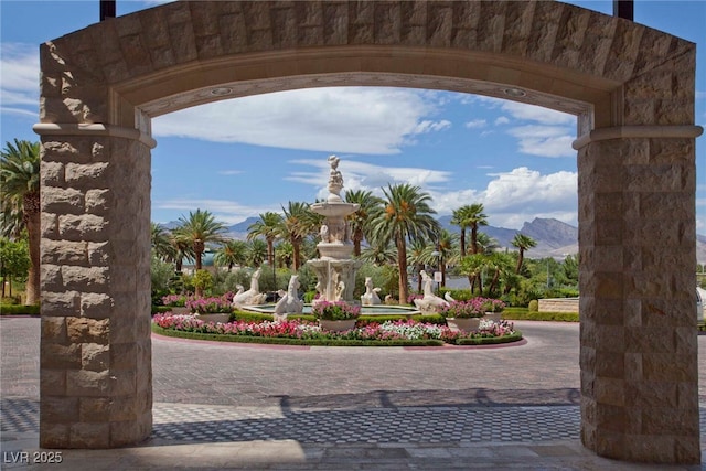 view of property's community with a mountain view