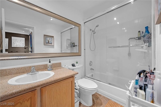 8600 W Charleston Blvd Unit 2078, Las Vegas, NV 89117 - full bathroom with toilet, vanity, and bath / shower combo with glass door