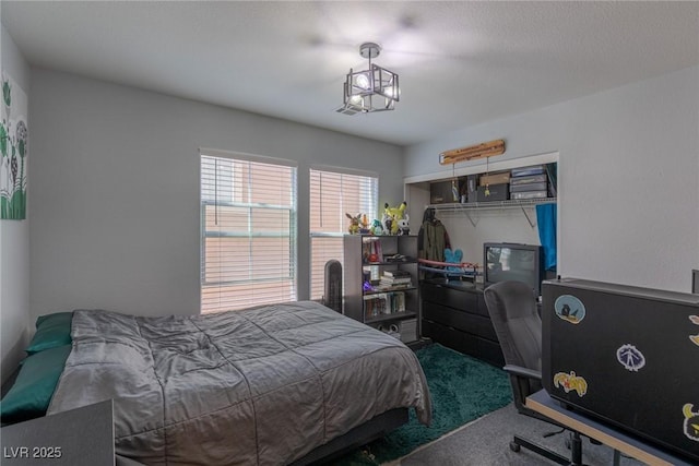 bedroom featuring carpet flooring