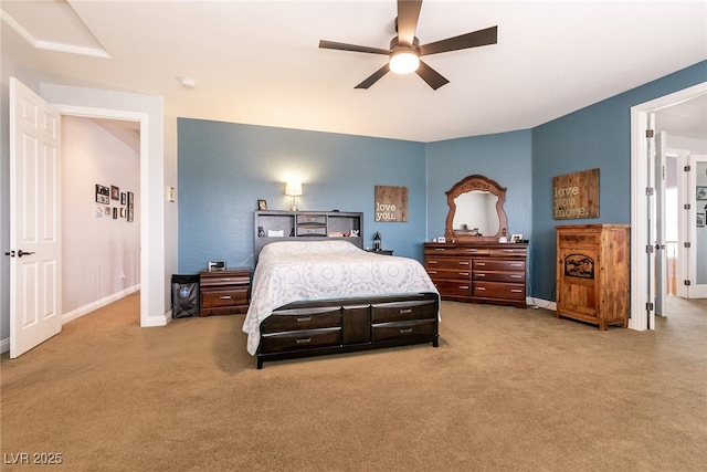 7416 Redhead Dr, North Las Vegas, NV 89084 - carpeted bedroom with baseboards and a ceiling fan