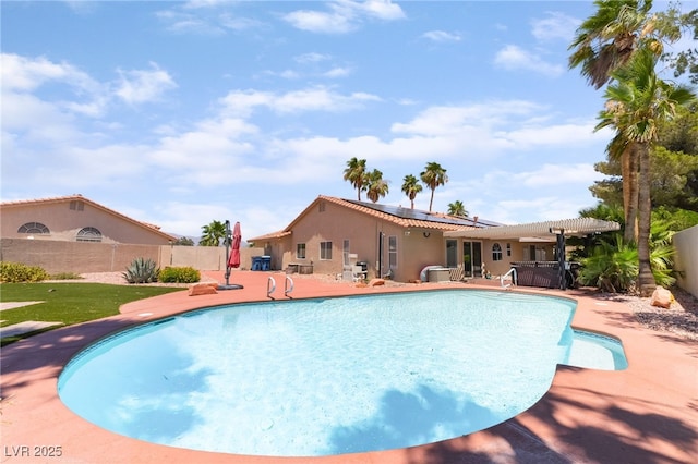 5217 Cold River Ave, Las Vegas, NV 89130 - view of pool featuring a patio area and a pergola