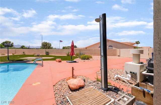 5217 Cold River Ave, Las Vegas, NV 89130 - view of pool with a patio and a fenced backyard