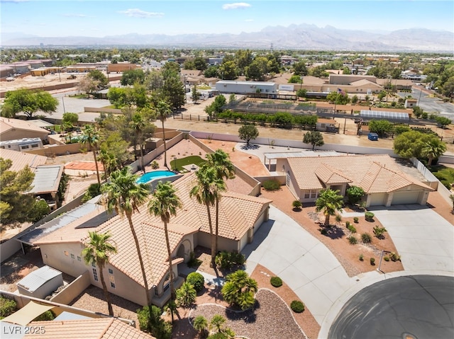 5217 Cold River Ave, Las Vegas, NV 89130 - aerial view of residential area with mountains