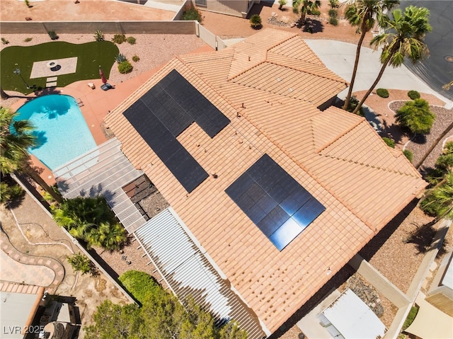 5217 Cold River Ave, Las Vegas, NV 89130 - view from above of property featuring a pool area