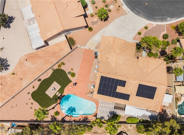 5217 Cold River Ave, Las Vegas, NV 89130 - bird's eye view of a pool area