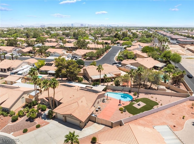 5217 Cold River Ave, Las Vegas, NV 89130 - aerial view of residential area featuring a pool