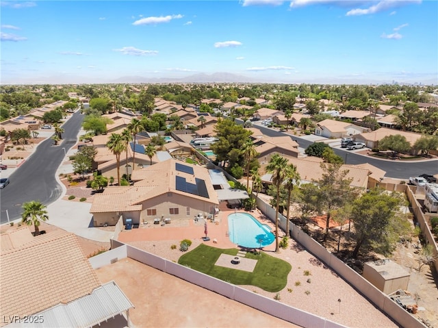5217 Cold River Ave, Las Vegas, NV 89130 - aerial perspective of suburban area featuring a pool