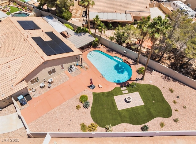 5217 Cold River Ave, Las Vegas, NV 89130 - bird's eye view of a pool area