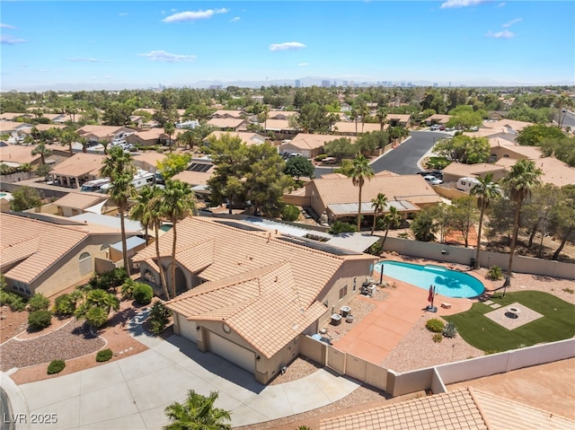 5217 Cold River Ave, Las Vegas, NV 89130 - aerial perspective of suburban area with a pool