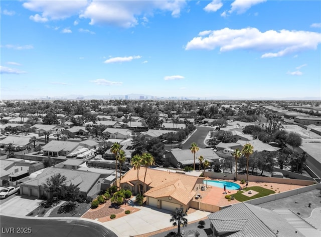 5217 Cold River Ave, Las Vegas, NV 89130 - aerial view of residential area with a pool