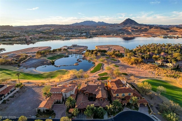 15 Rue Du Rivoli Pl, Henderson, NV 89011 - aerial view of property and surrounding area with a water and mountain view, a local golf course, and nearby suburban area