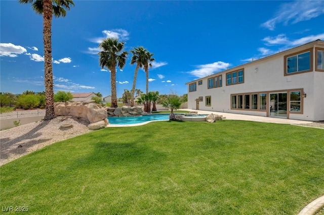 10550 Patrington Ct, Las Vegas, NV 89183 - view of yard featuring an outdoor pool and a patio area