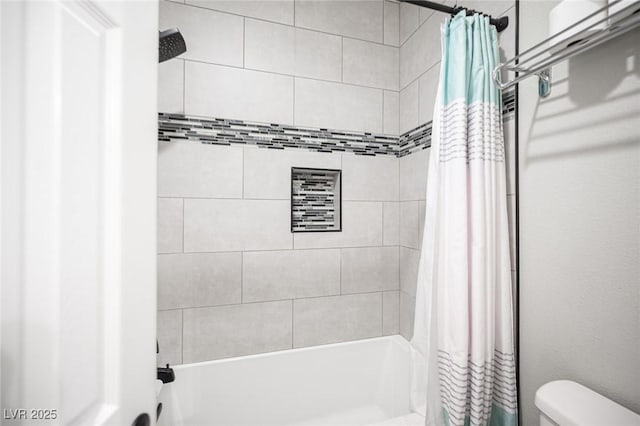5815 Pristine Falls Ave, Las Vegas, NV 89131 - full bathroom with shower / tub combo with curtain and toilet