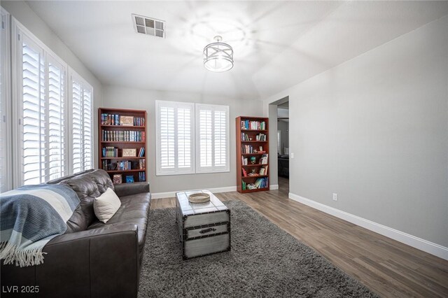 5815 Pristine Falls Ave, Las Vegas, NV 89131 - living area with wood finished floors and baseboards