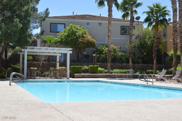 9303 Gilcrease Ave Unit 1097, Las Vegas, NV 89149 - pool with a pergola and a patio area