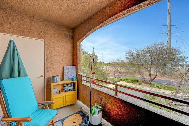 balcony featuring visible vents