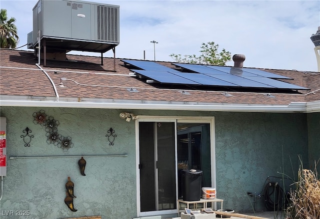 1812 Ivanhoe Way, Las Vegas, NV 89102 - exterior view of a shingled roof, central AC, and stucco siding