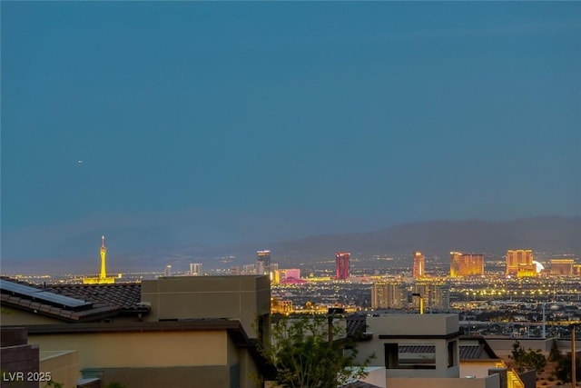 view of city featuring a mountain view