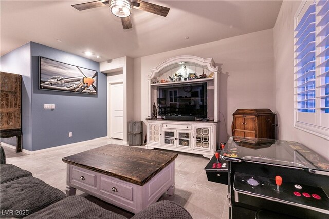 10125 Sequoia Falls Pl, Las Vegas, NV 89149 - living area with a ceiling fan