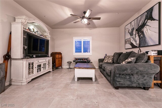 10125 Sequoia Falls Pl, Las Vegas, NV 89149 - living area with ceiling fan and baseboards