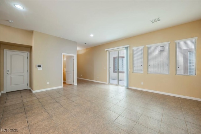 9173 Whitekirk Pl, Las Vegas, NV 89145 - spare room featuring recessed lighting, baseboards, and light tile patterned floors