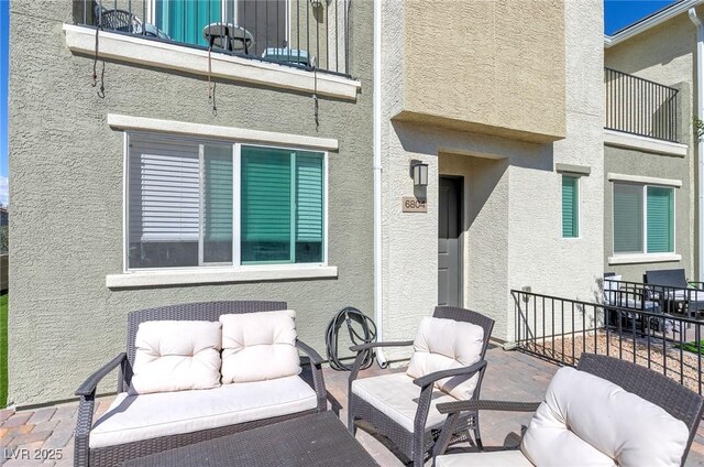 6804 Surf Green Ct, North Las Vegas, NV 89086 - view of patio with a balcony and an outdoor hangout area
