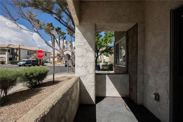 view of patio / terrace with a residential view