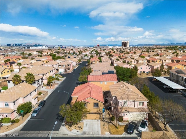 6790 Gold Yarrow St, Las Vegas, NV 89148 - aerial view of residential area with mountains