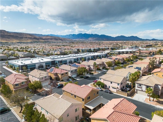 6790 Gold Yarrow St, Las Vegas, NV 89148 - aerial perspective of suburban area with a mountainous background