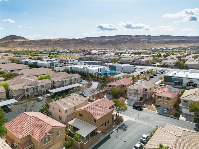 6790 Gold Yarrow St, Las Vegas, NV 89148 - aerial view of residential area featuring a mountain backdrop