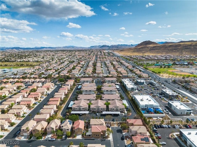 6790 Gold Yarrow St, Las Vegas, NV 89148 - aerial perspective of suburban area featuring mountains